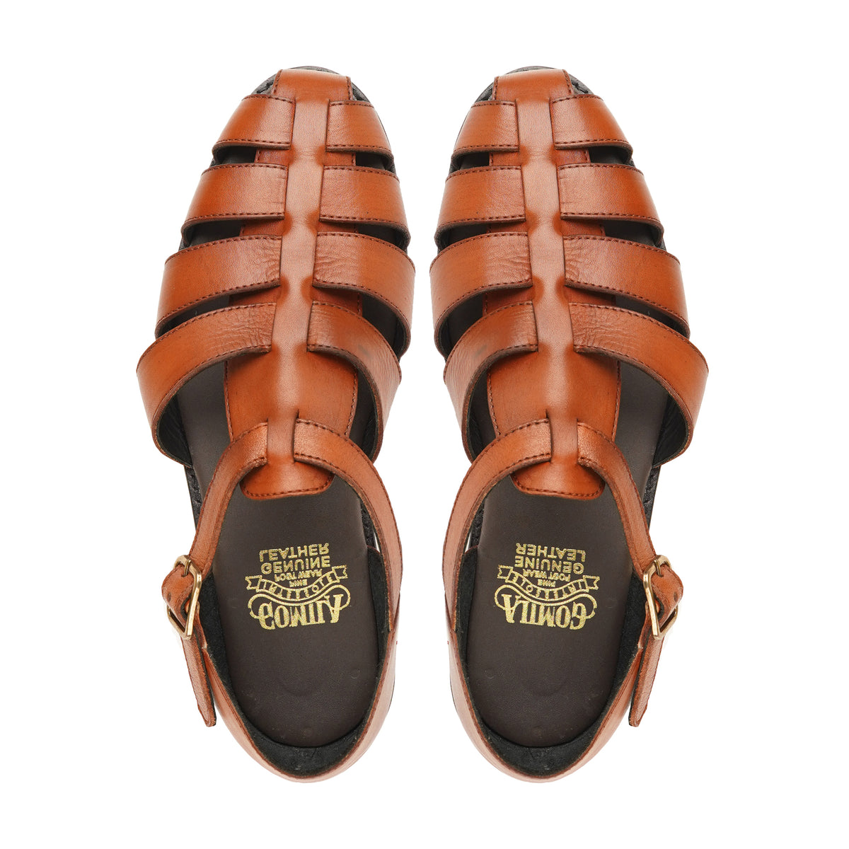 Arisa - Men's Tan Calf Leather Sandal