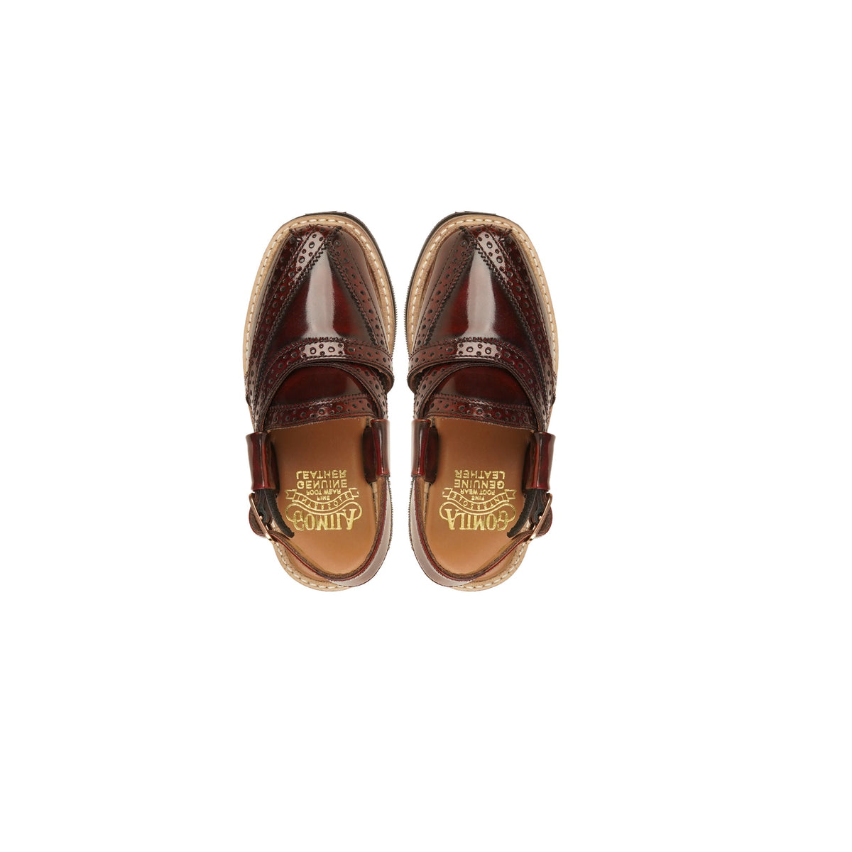 Nate - Kid's Reddish Brown Box Leather Sandal