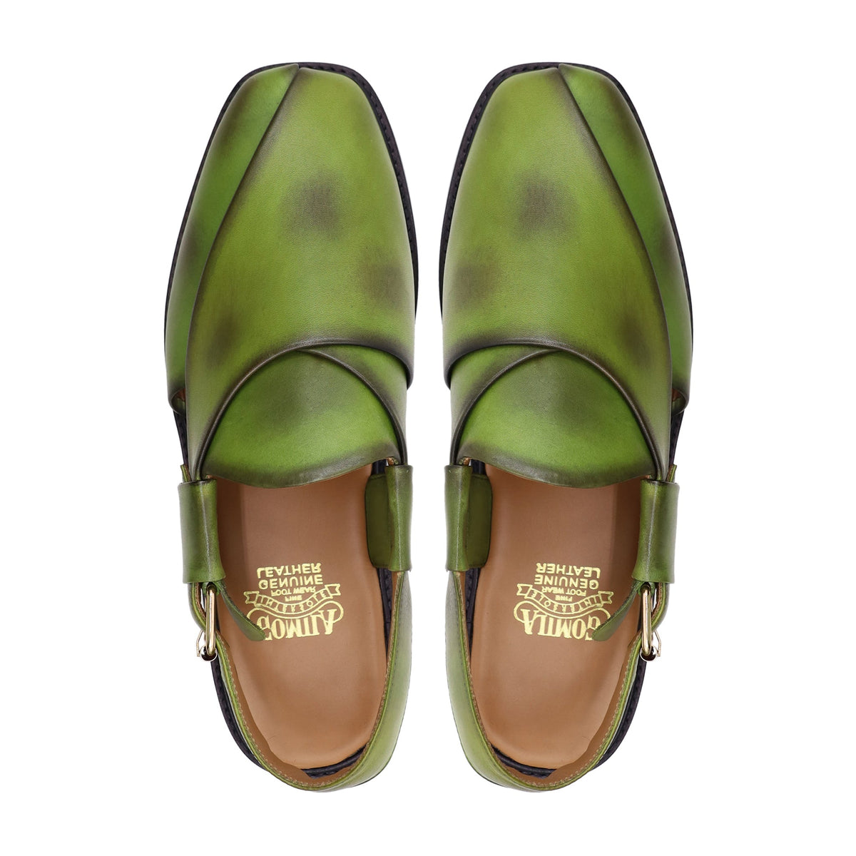 Mercado - Men's Burnished Green Calf Leather Sandal