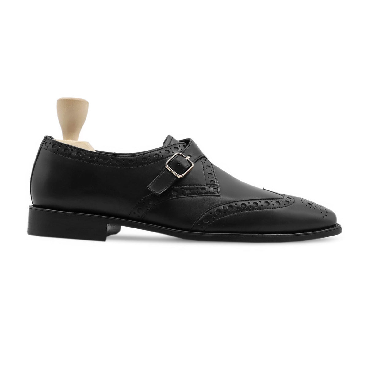 Maranta - Men’s Black Calf Leather Single Mokstrap