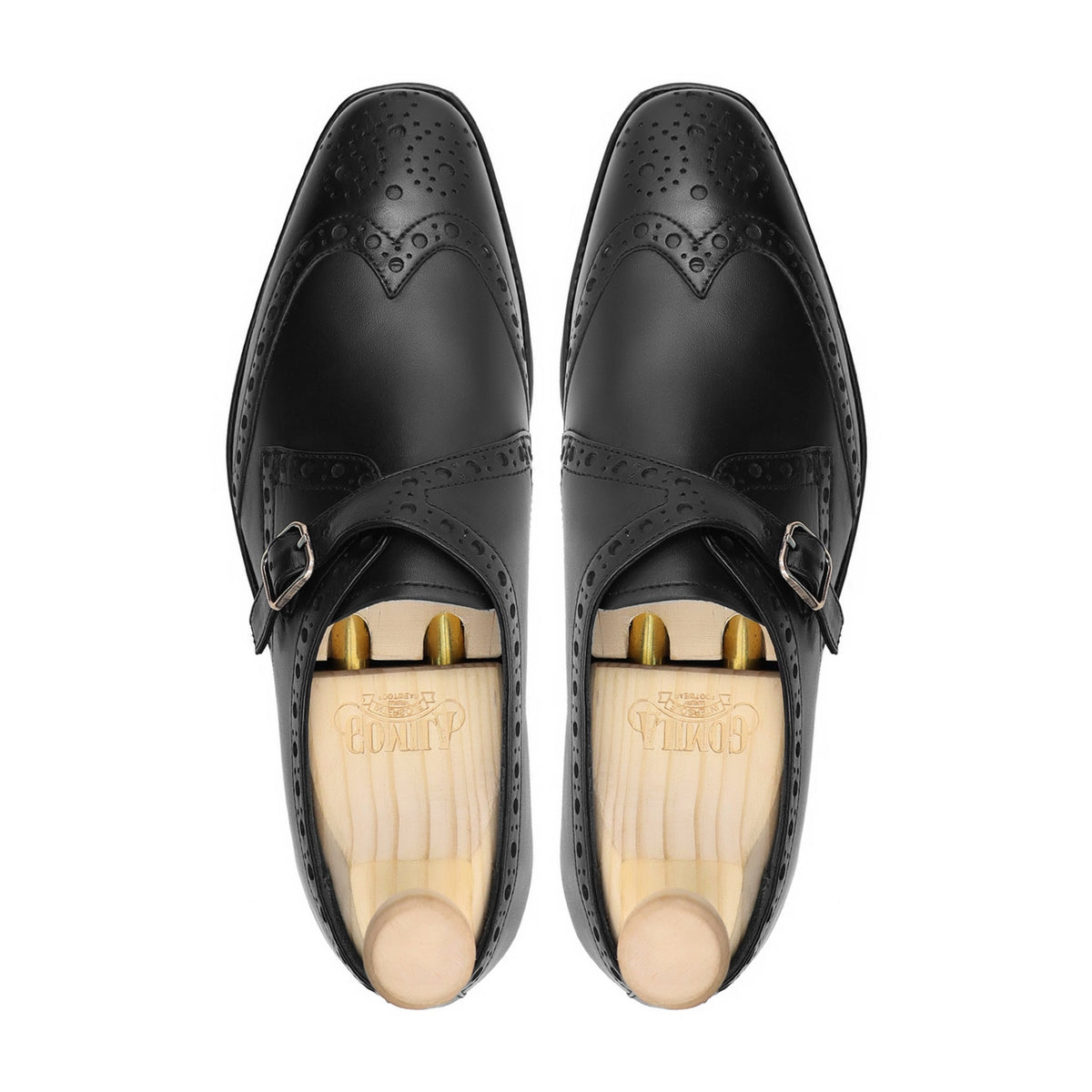 Maranta - Men’s Black Calf Leather Single Mokstrap