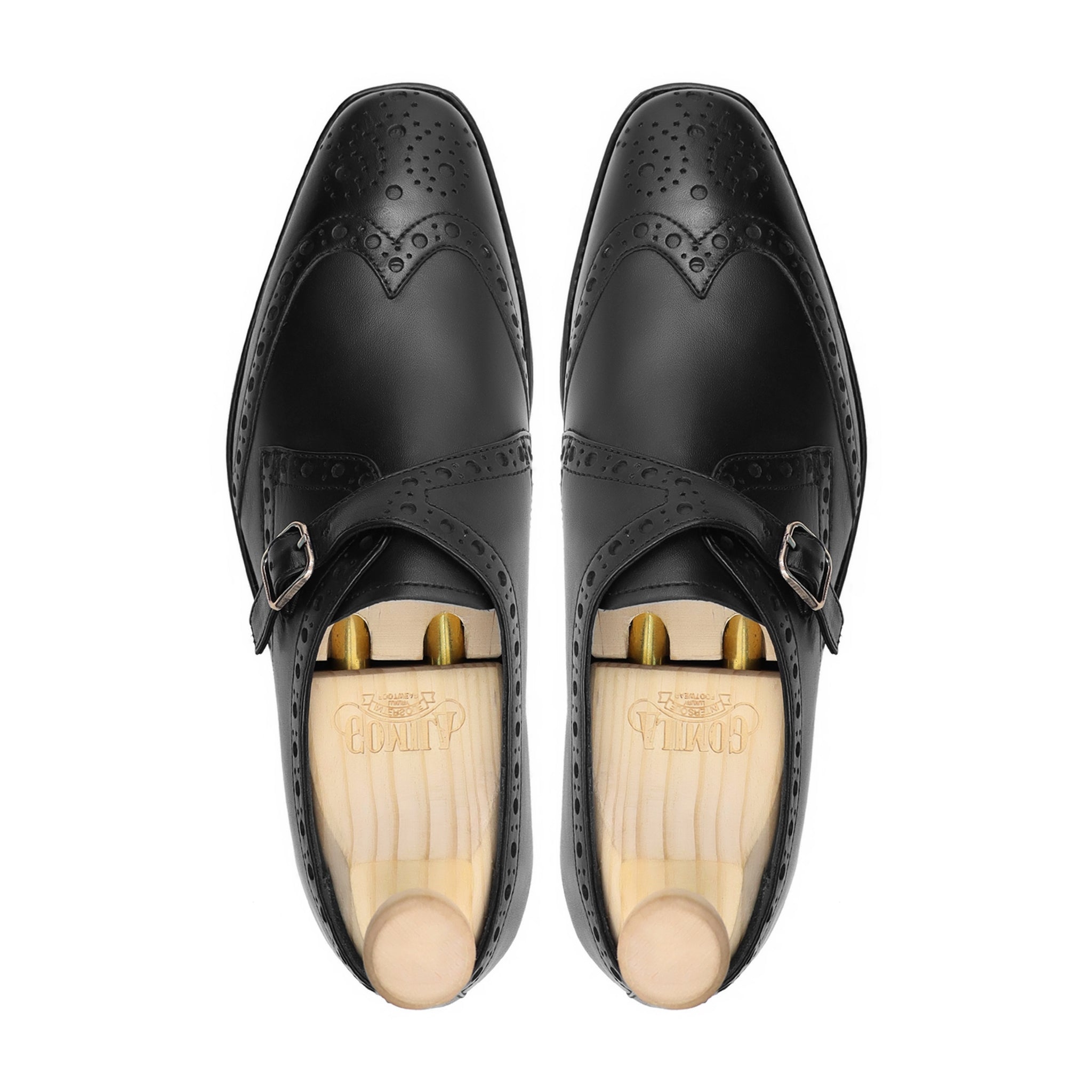 Maranta - Men’s Black Calf Leather Single Mokstrap