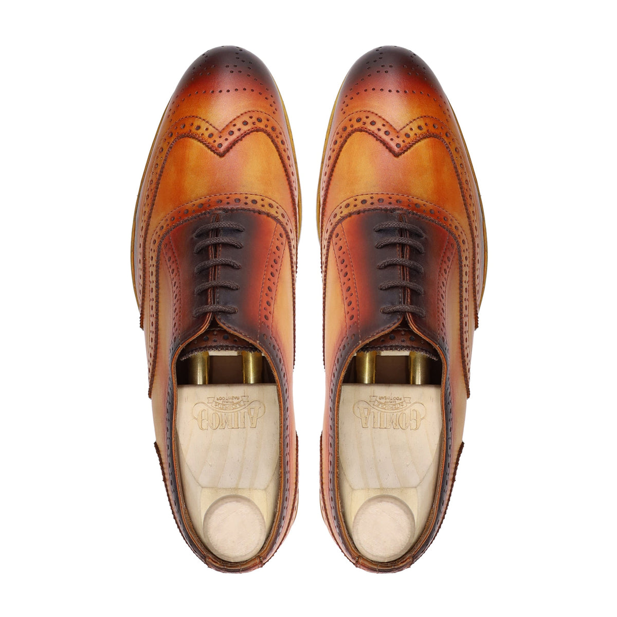 Orland - Men's Burnished Tan Calf Leather Oxford Shoe