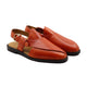 Persog - Men's Papaya Orange Calf Leather Sandal