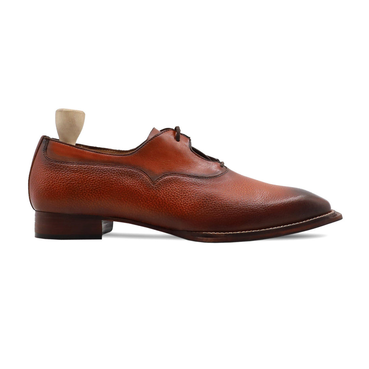 Pizarro - Men's Burnished Tan Pebble Grain Leather Oxford Shoe