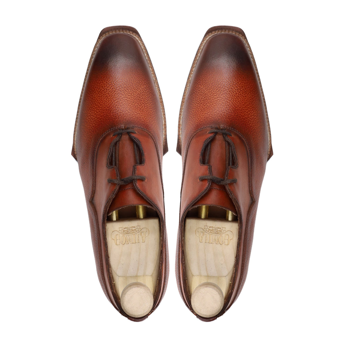 Pizarro - Men's Burnished Tan Pebble Grain Leather Oxford Shoe