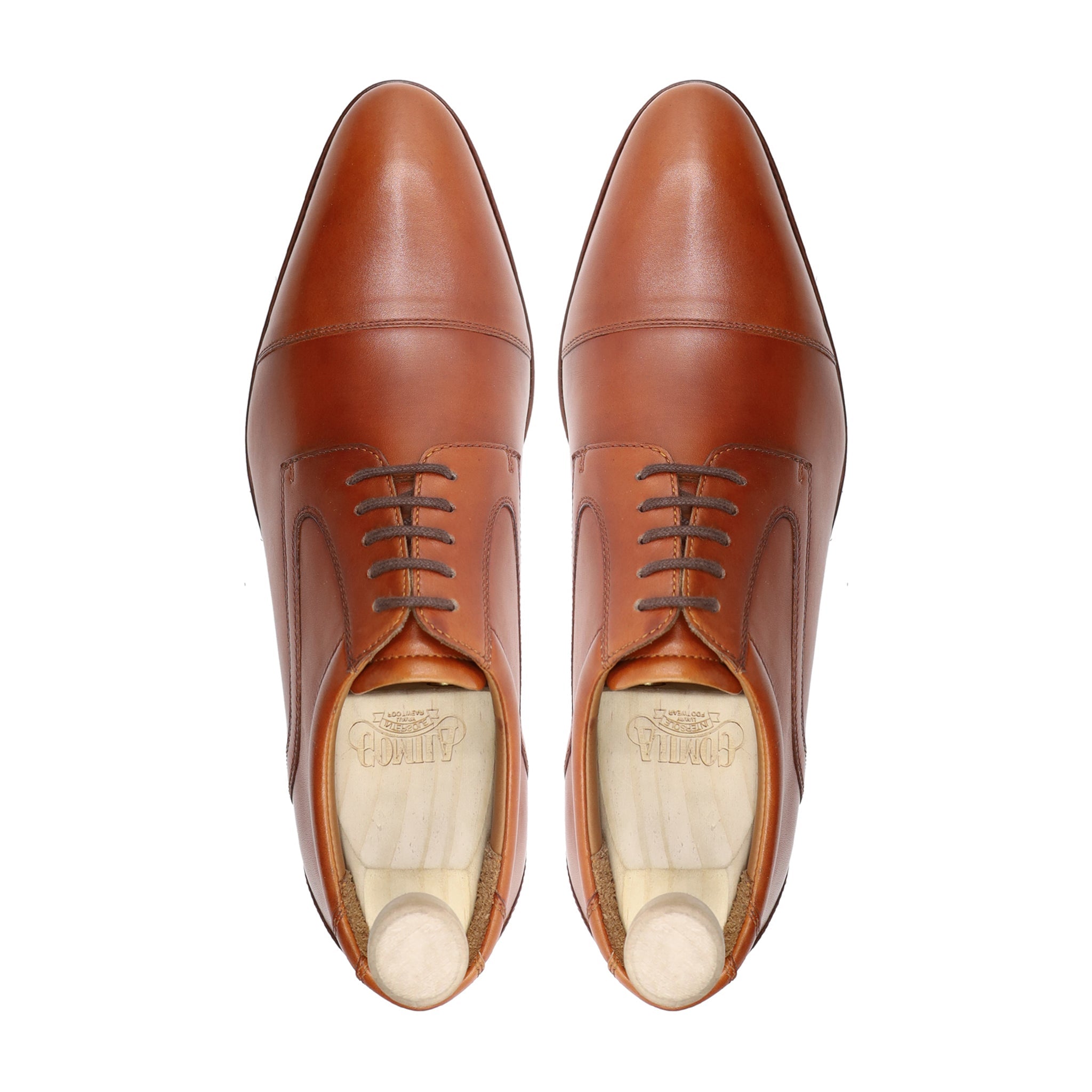 Omaha - Men's Tan Brown Calf Leather Derby Shoe