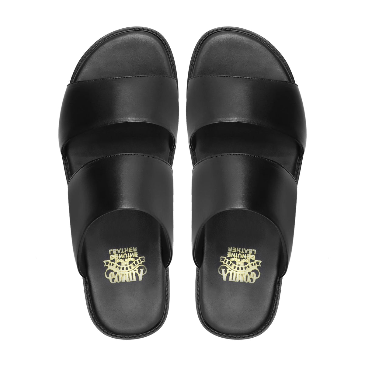 Laredo - Men's Black Calf Leather Slipper