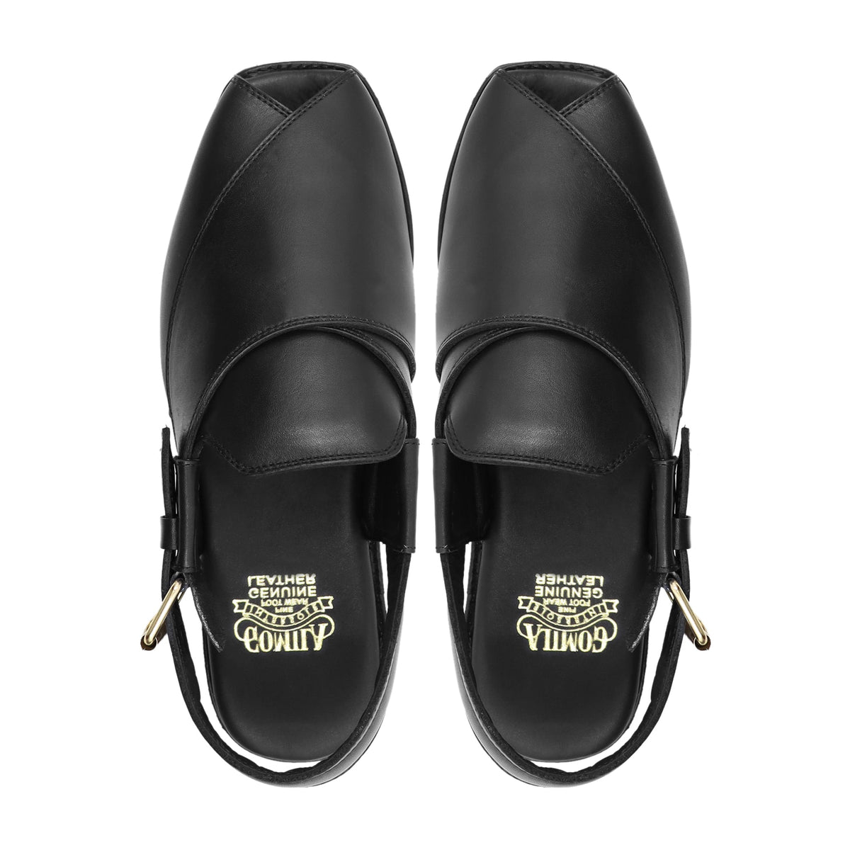 Fremont - Men's Black Calf Leather Sandal