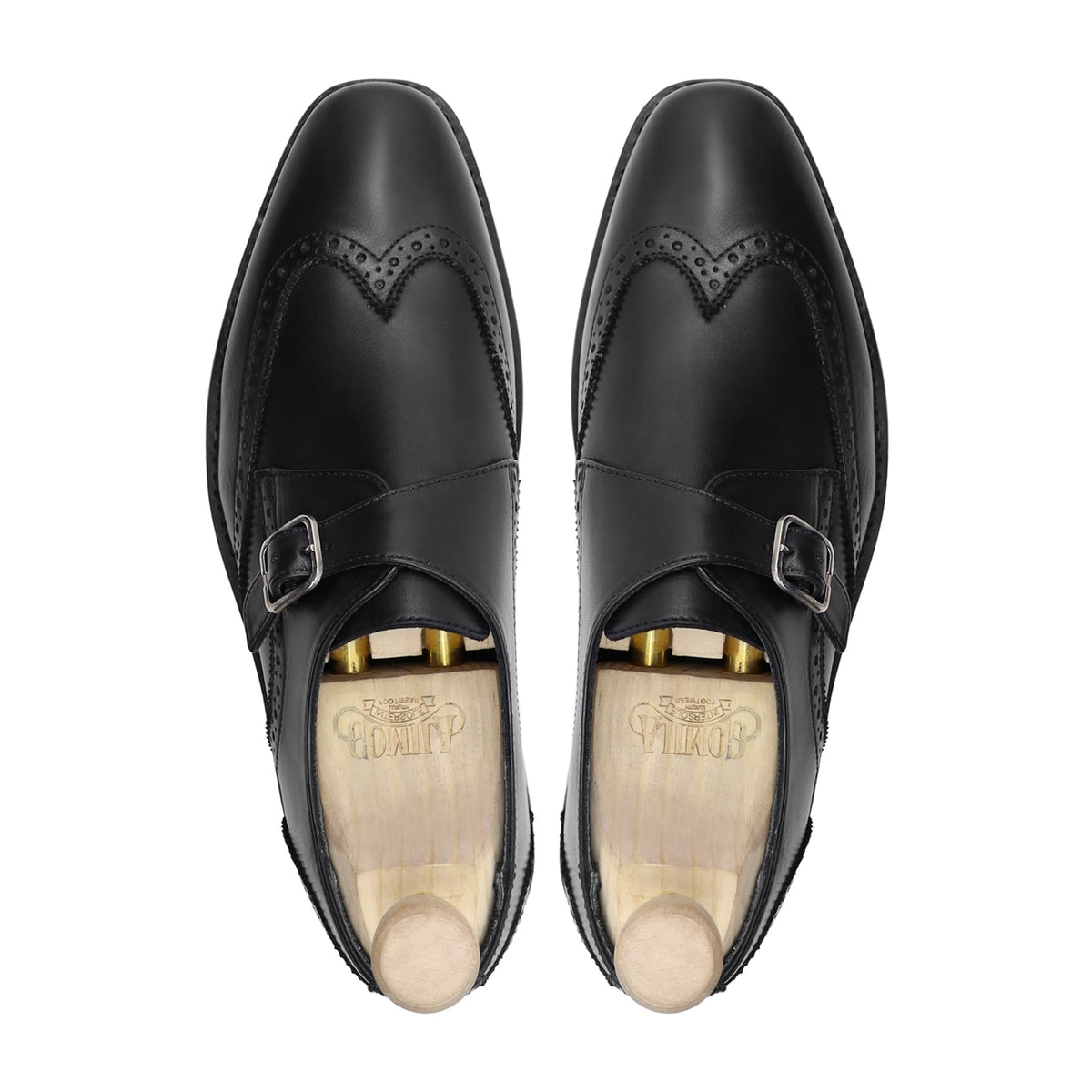 Tad - Men's Black Calf Leather Single Monkstrap - Goodyear Welted