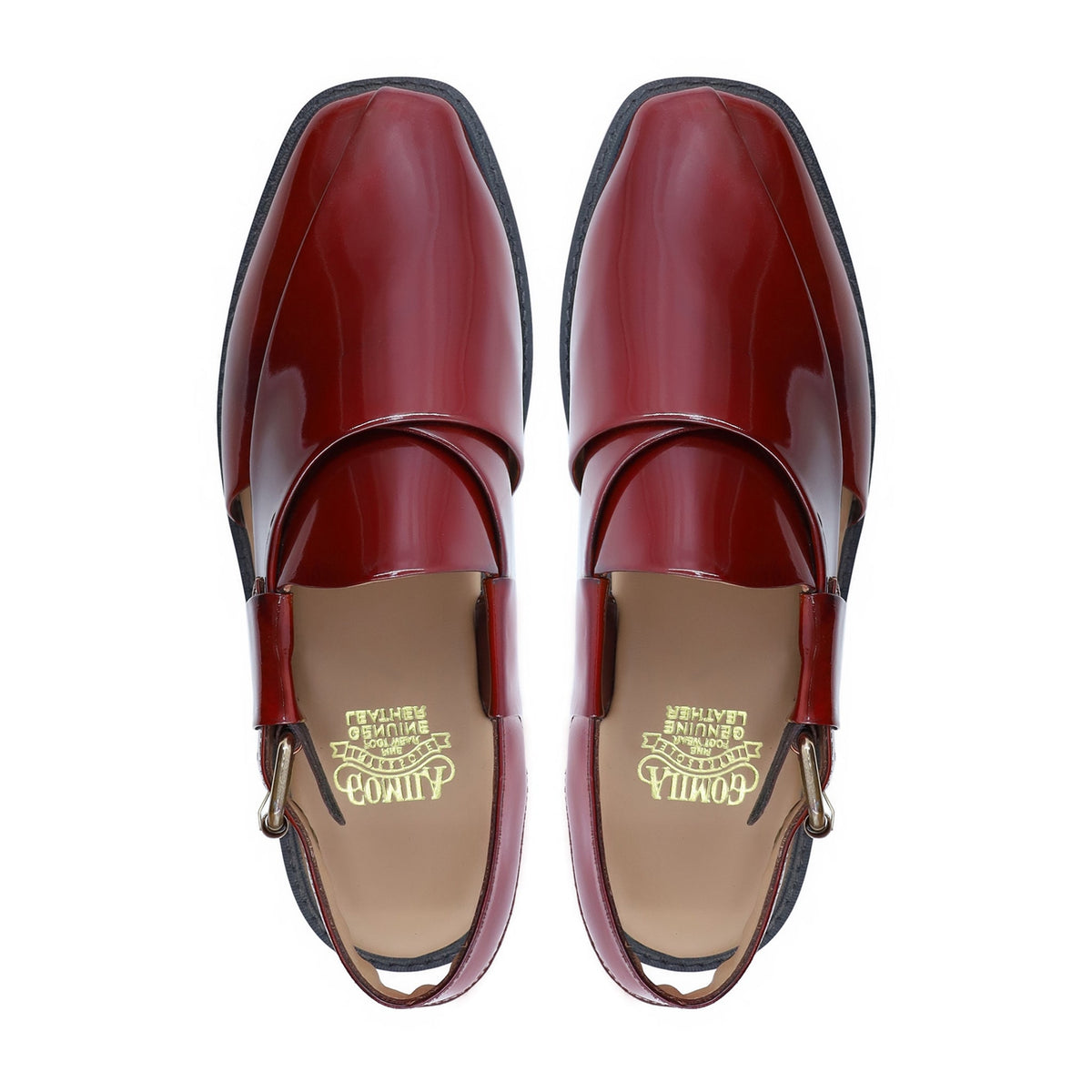 Gitega - Men's Oxblood Patent Leather Sandal