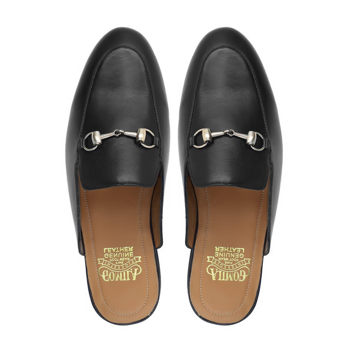 Portzone - Men's Black Calf Leather Slipper