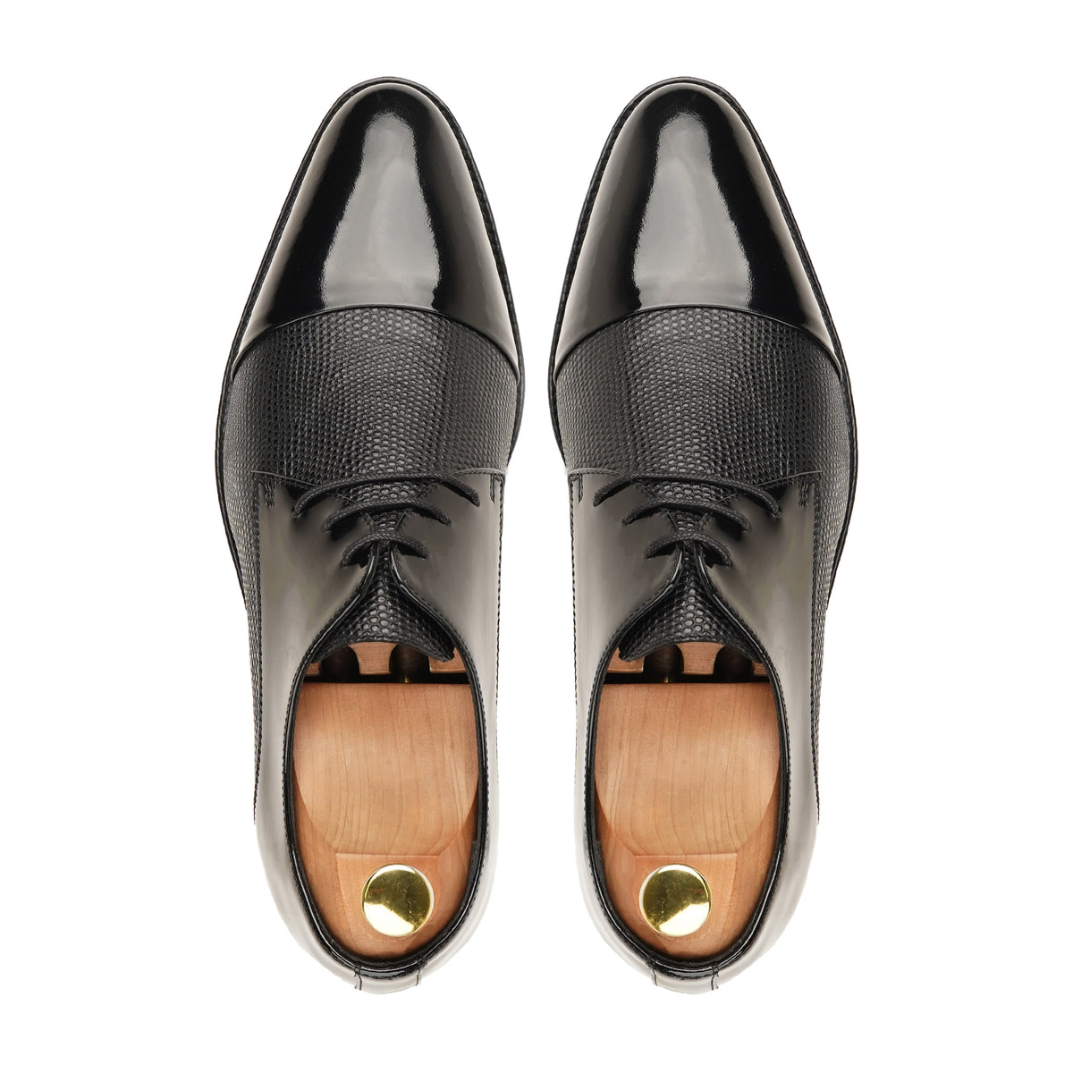 Newyork - Men's Black Patent Leather Derby Shoe