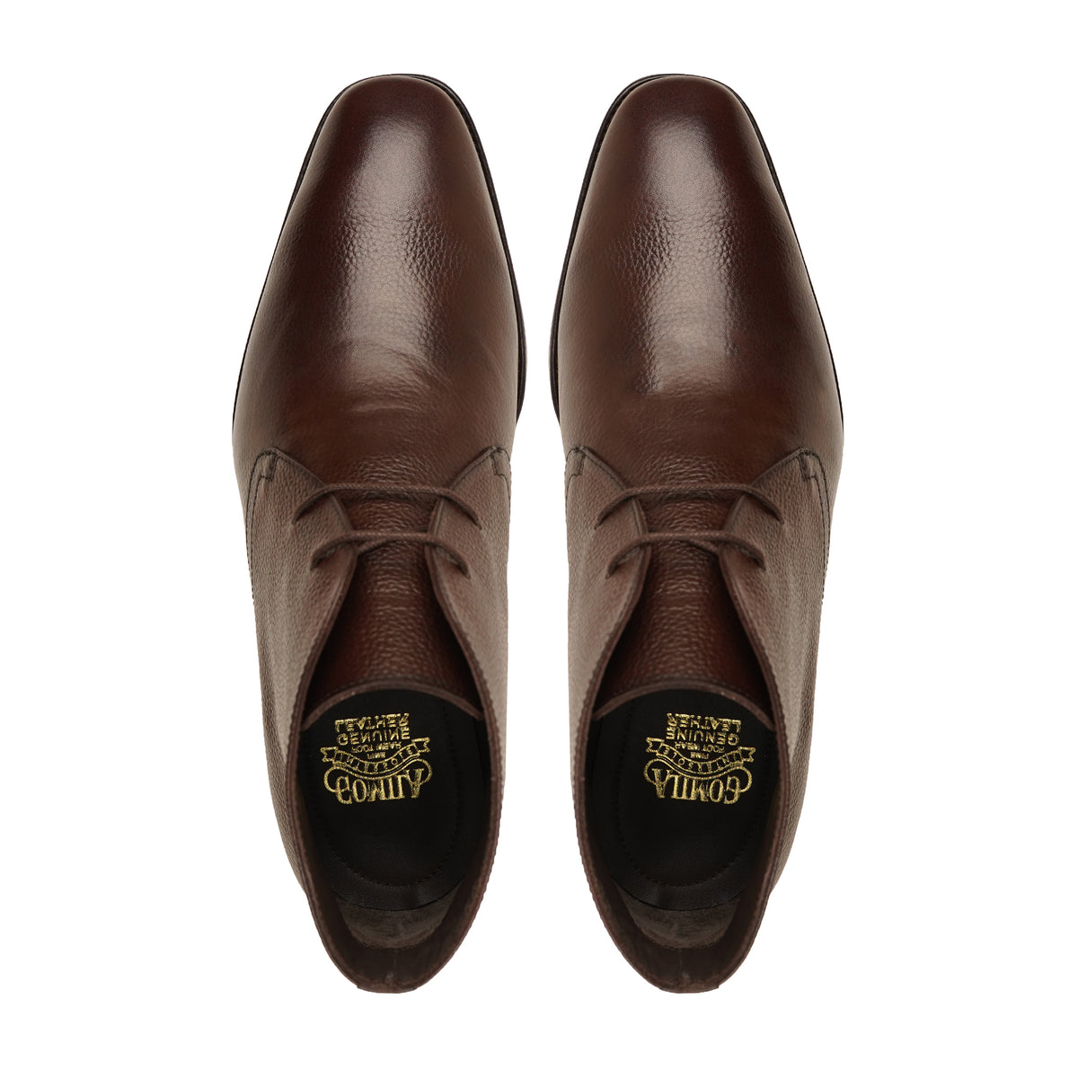 Tenin - Men's Dark Brown Pebble Grain Chukka Boot