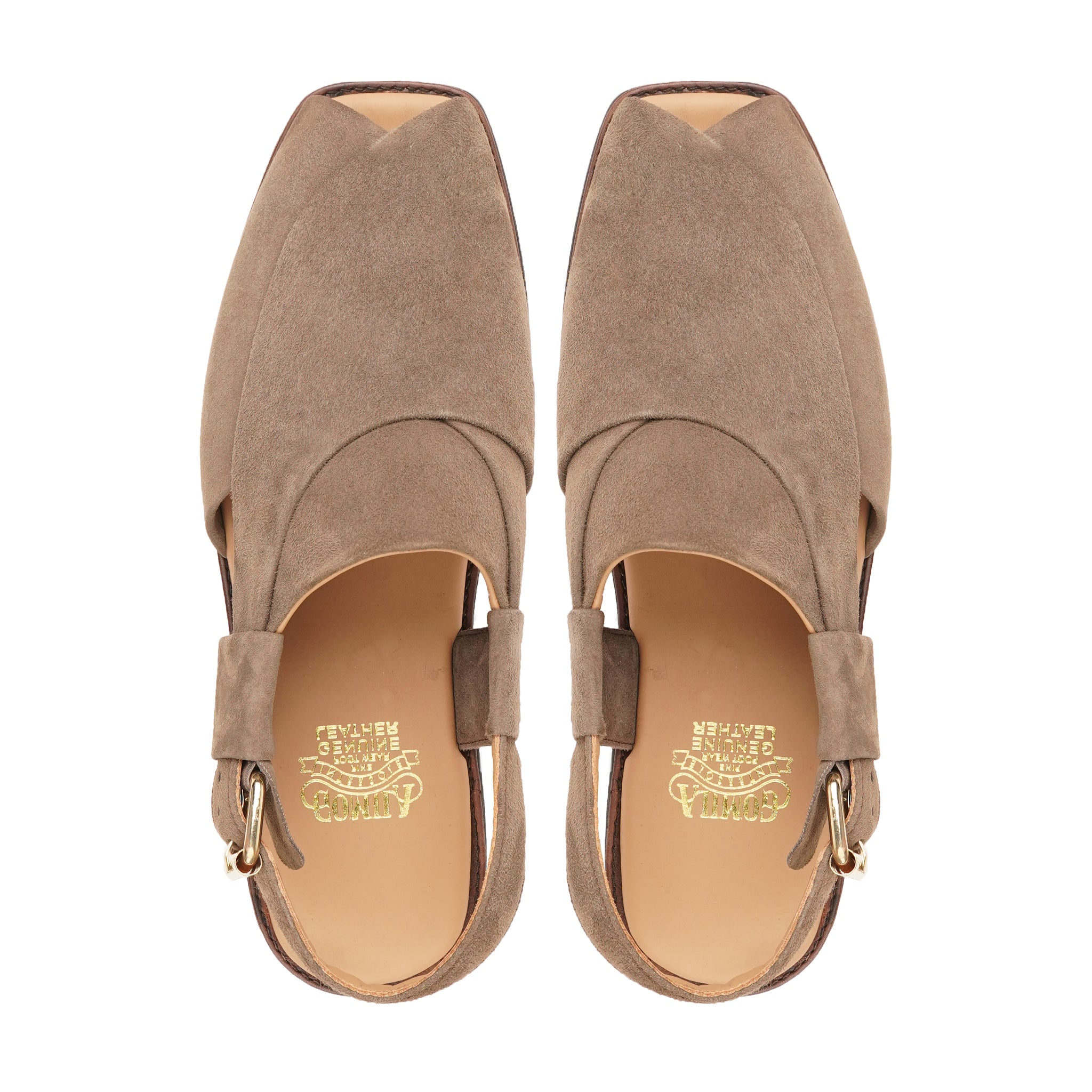 Kammie - Men's Light Brown Kid Suede Sandal