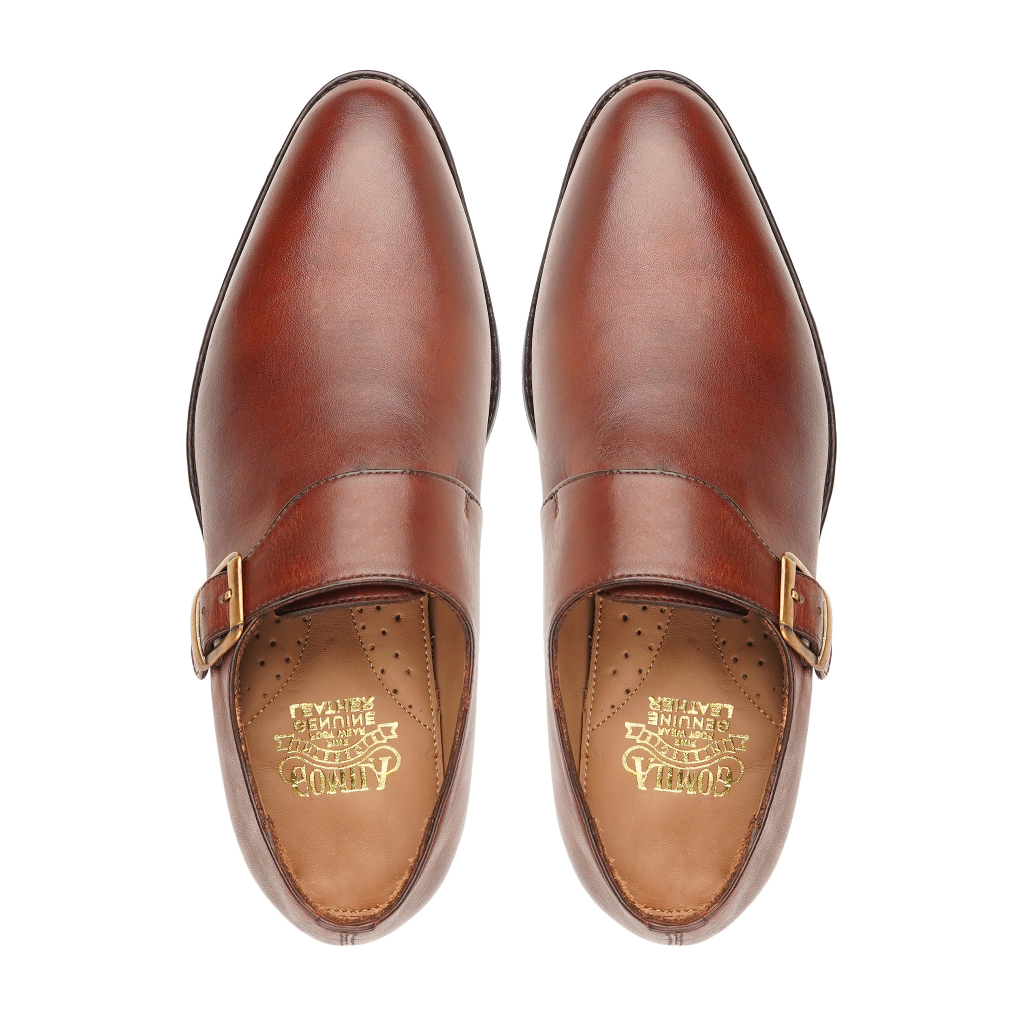 Masha - Men's Brown Calf Leather Single Monkstrap