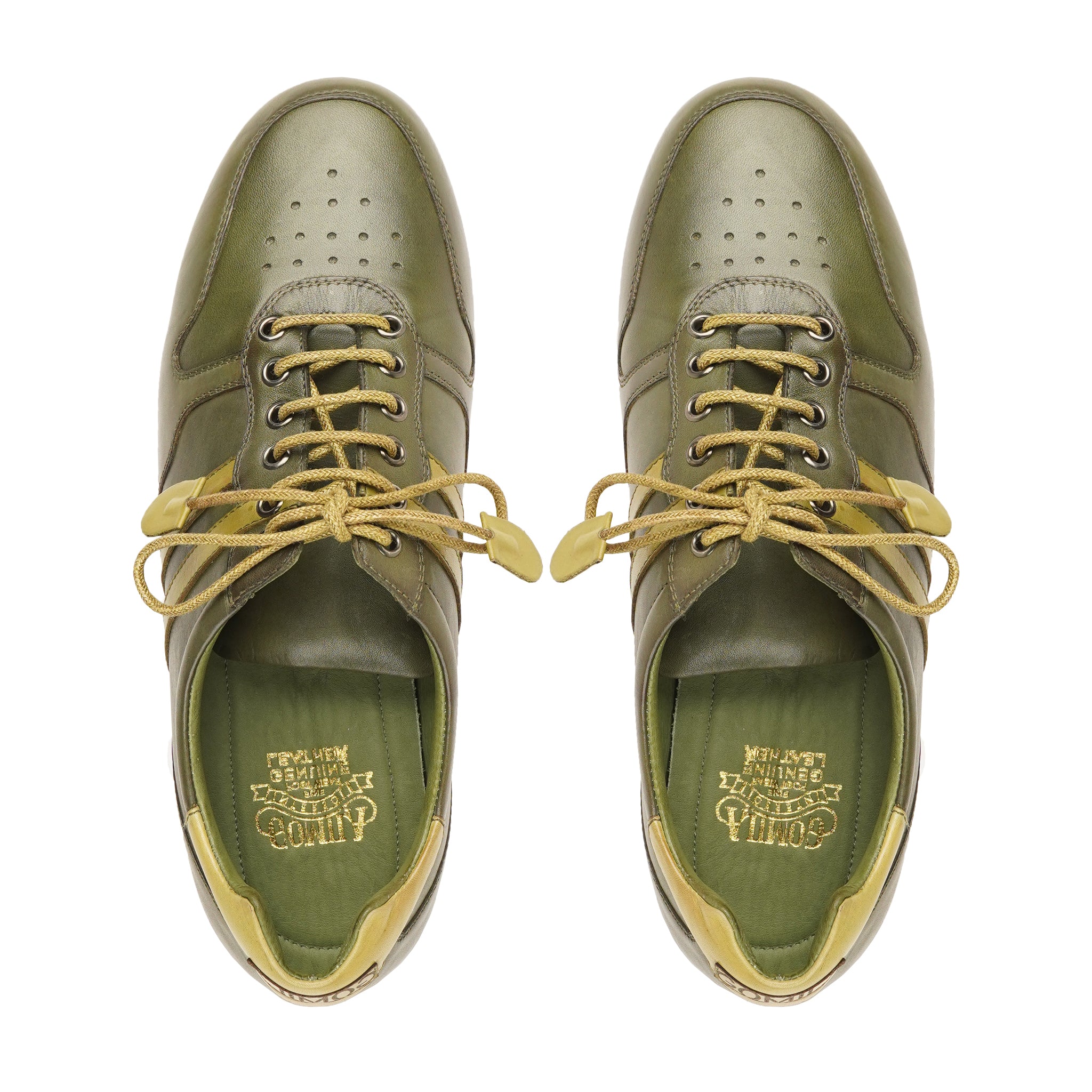 Monq - Men's Light Green Leather Jogger