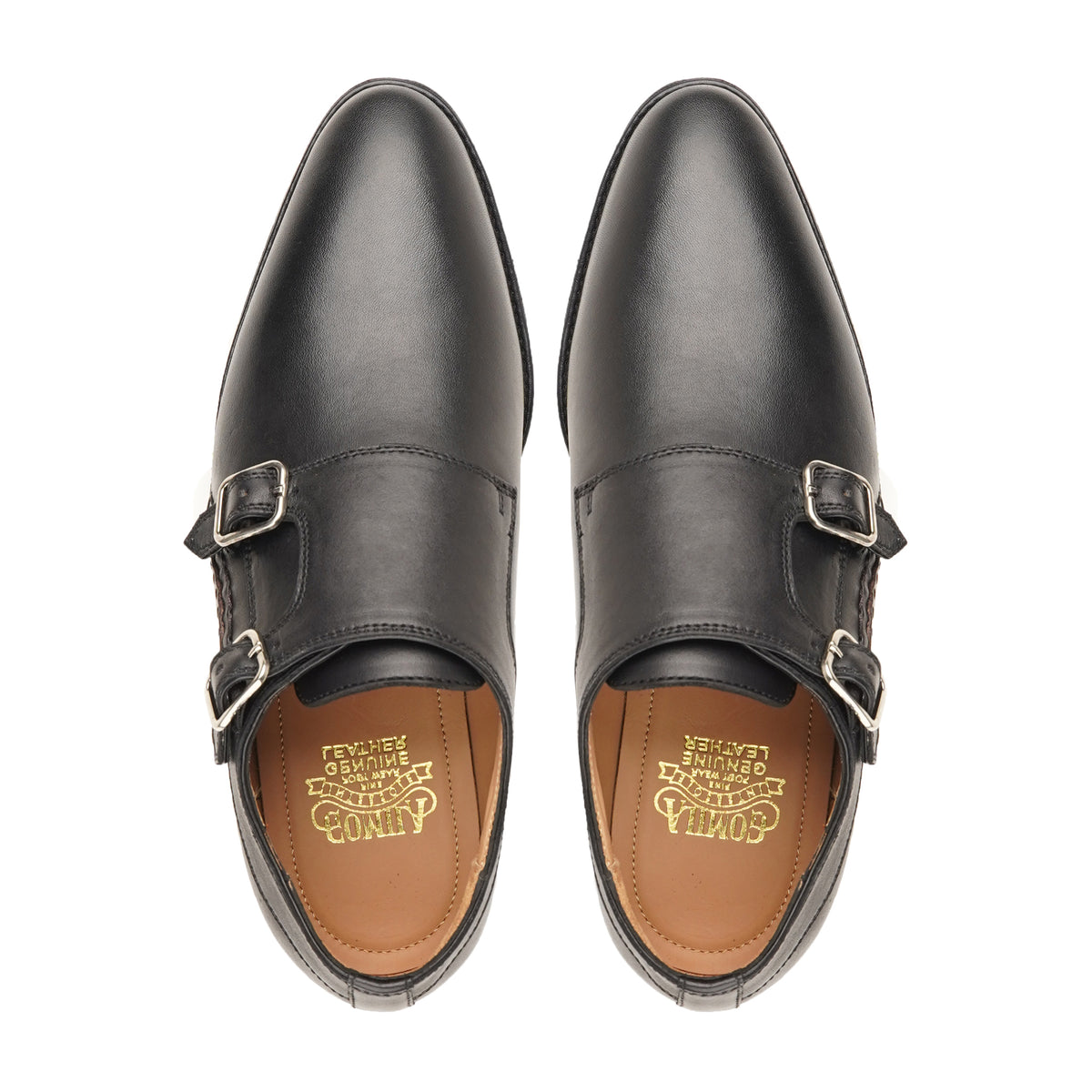 Mariner - Men's Black Calf Leather Double Monkstrap