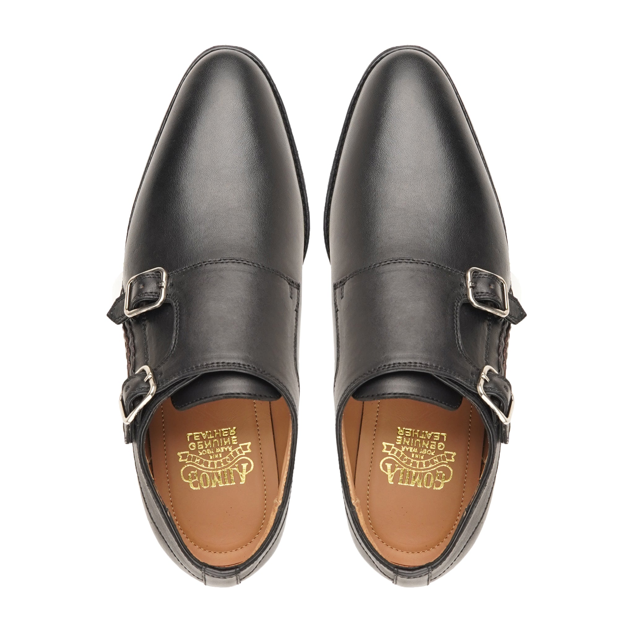 Mariner - Men's Black Calf Leather Double Monkstrap