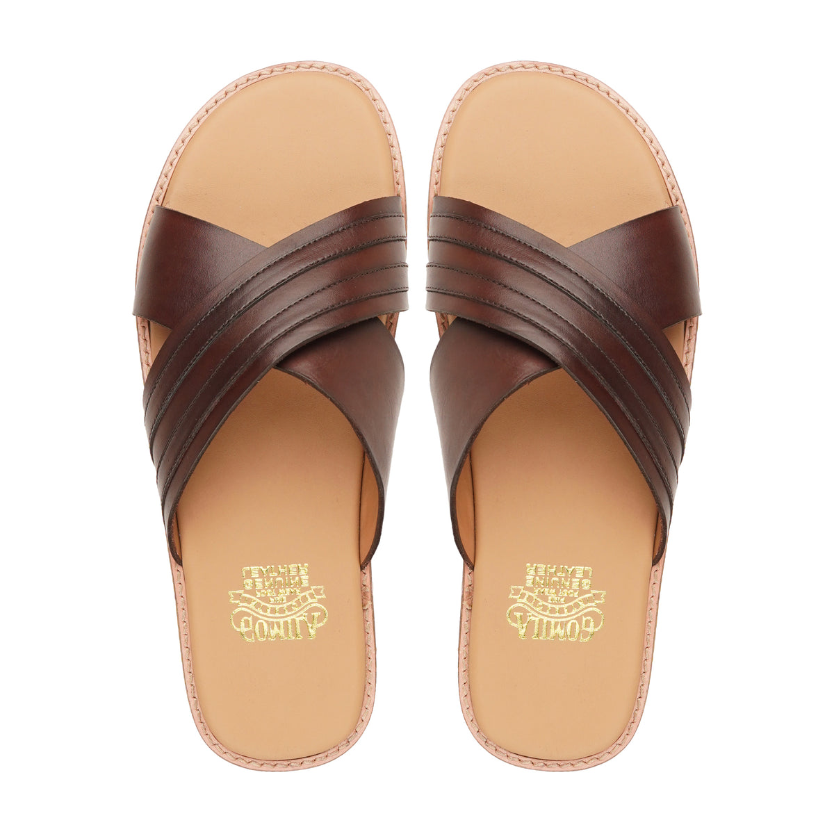 Shimaro - Men's Dark Brown Calf Leather Slipper