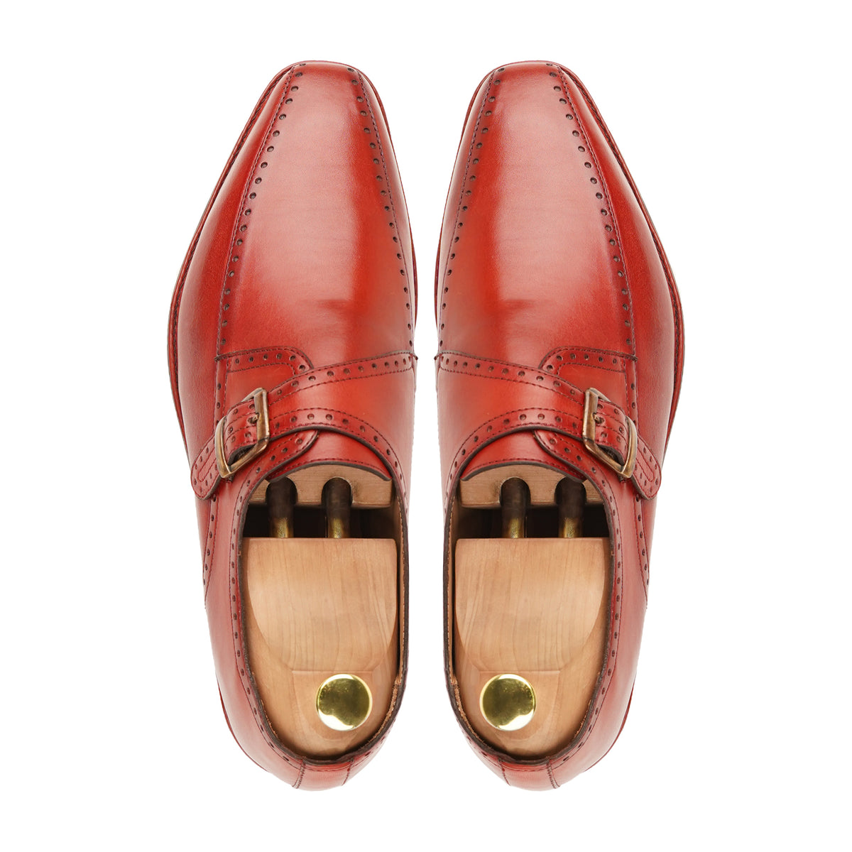 Luxor - Men's Oxblood Calf Leather Single Monkstrap