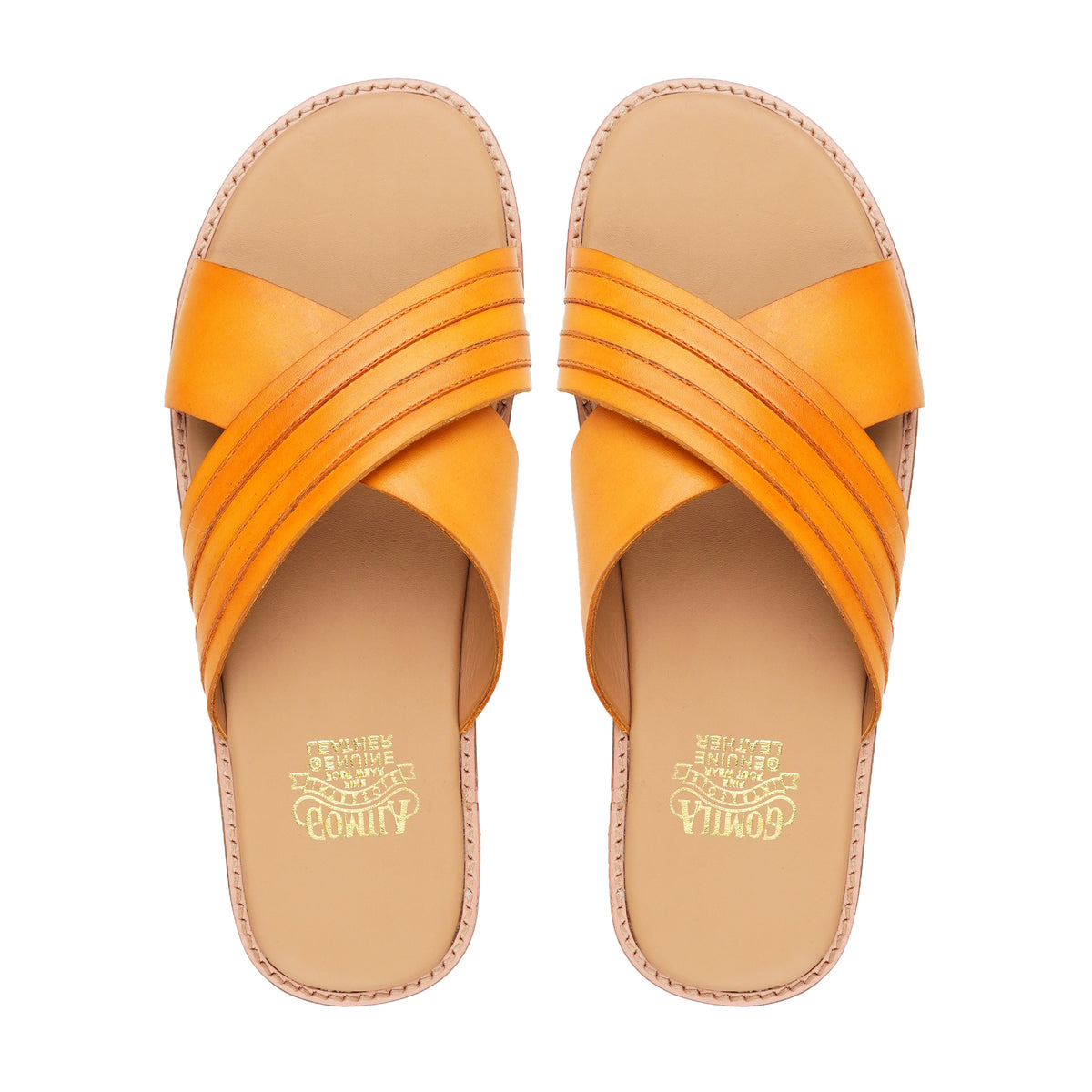 Tavista - Men's Tan Calf Leather Slipper