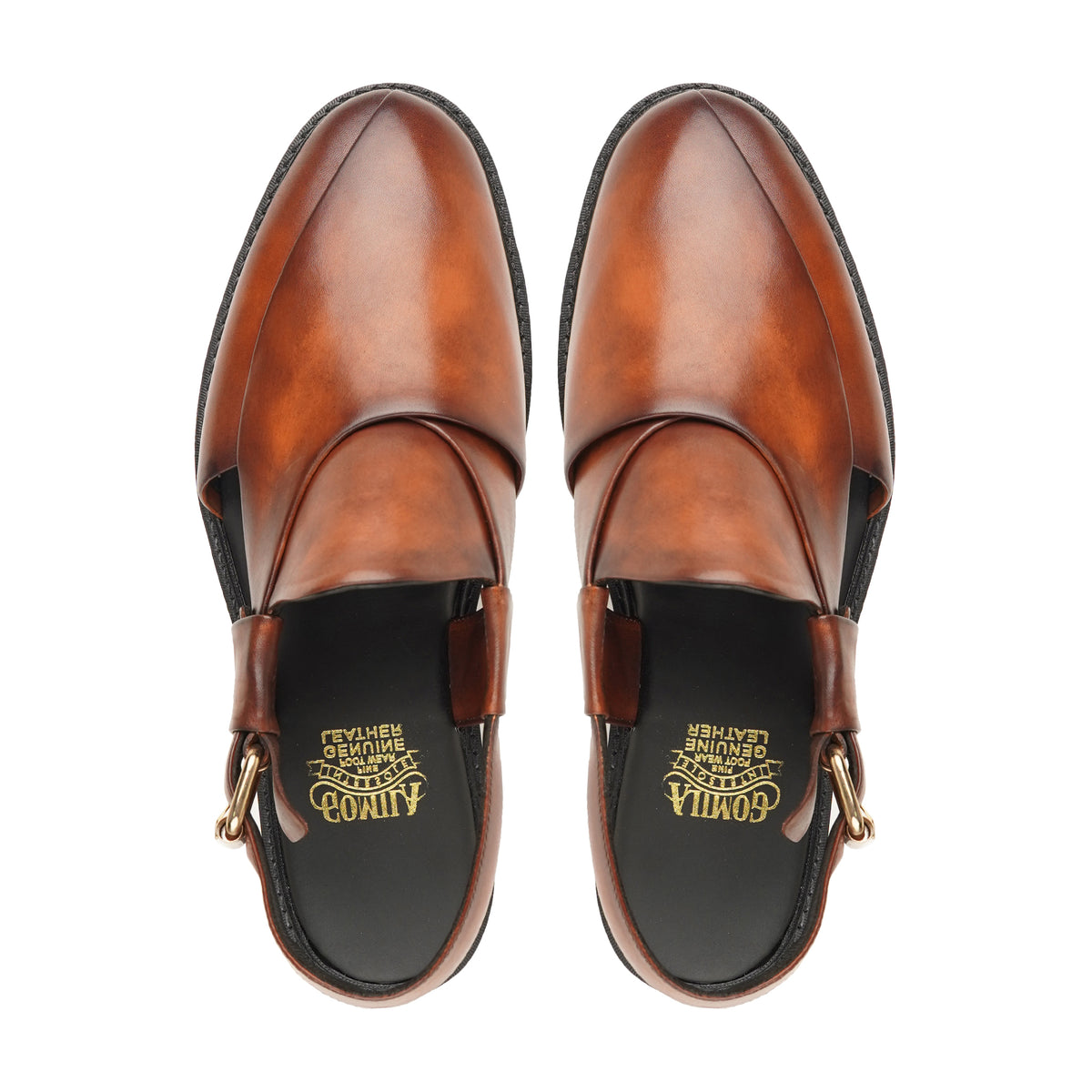 Paprika - Men's Brown Calf Leather Sandal