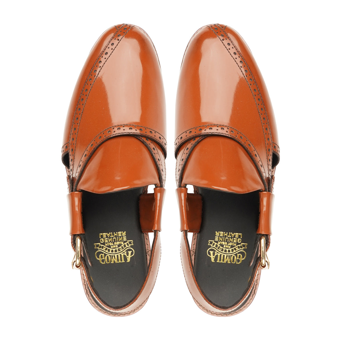 Durban - Men's Tan Box Leather High Shine Sandal