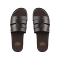 Federico - Men's Dark Brown Calf Leather Slippers