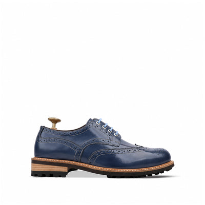 Foster - Men's Blue Calf Leather Derby Shoe - Goodyear Welted