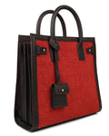 Reese -  Boucle Fabric & Leather Hand Bag