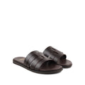 Federico - Men's Dark Brown Calf Leather Slippers