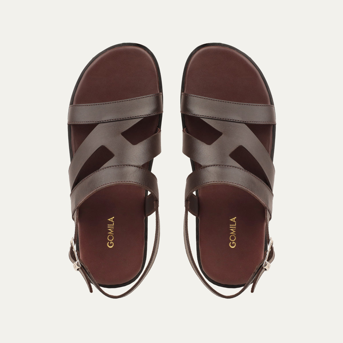 Diego - Men's Brown Calf Leather Sandal