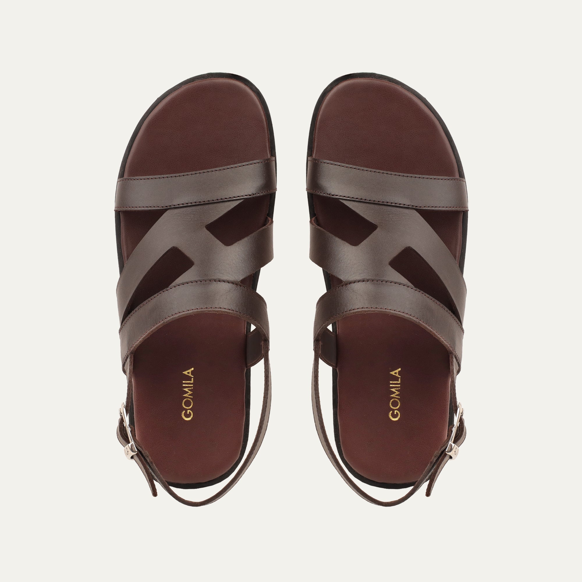 Diego - Men's Brown Calf Leather Sandal