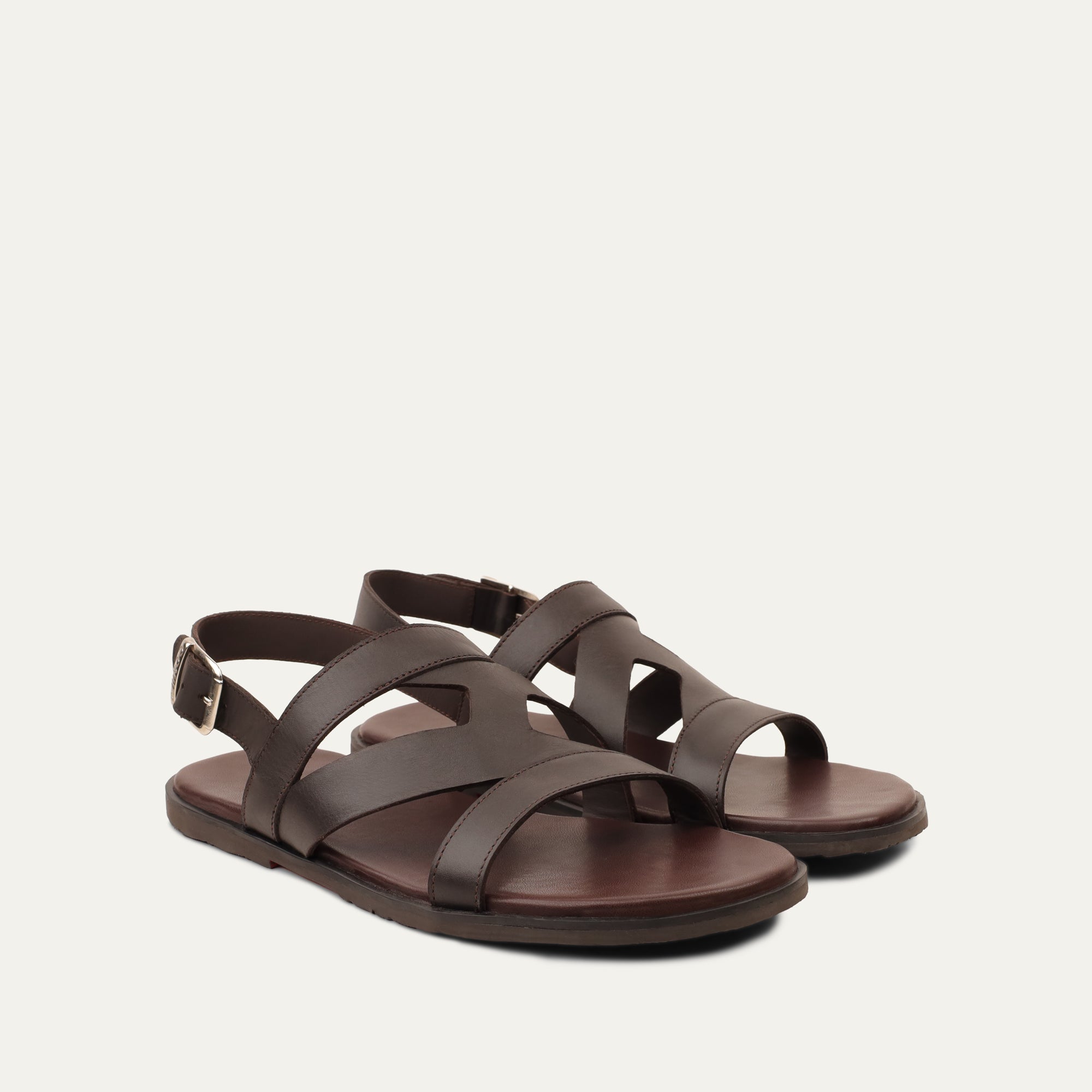 Diego - Men's Brown Calf Leather Sandal