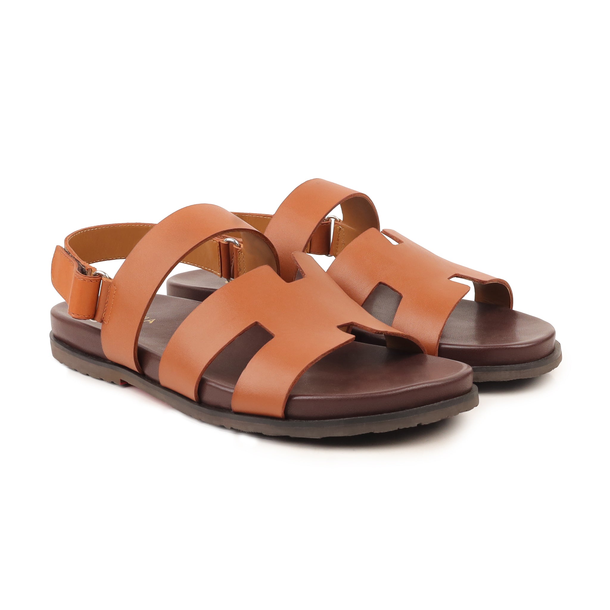 Amalfi - Men's Light Brown Calf Leather Sandal
