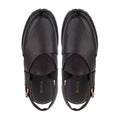Nexar - Men's Dark Brown Pebble Grain Leather Sandal