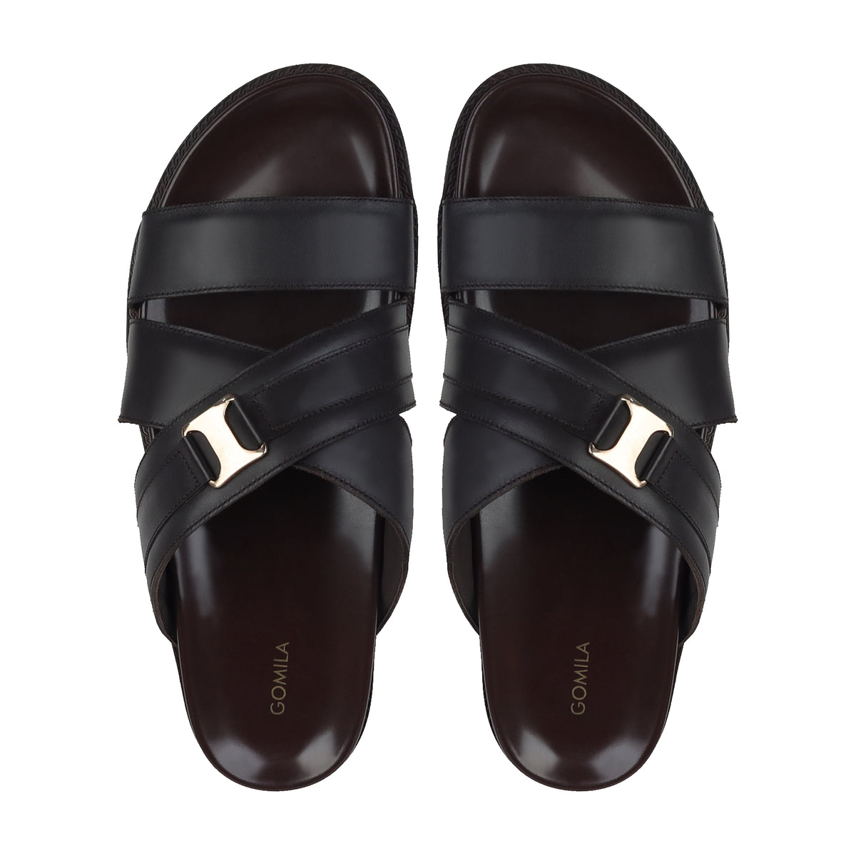 Maxon - Men's Dark Brown Calf Leather Slipper