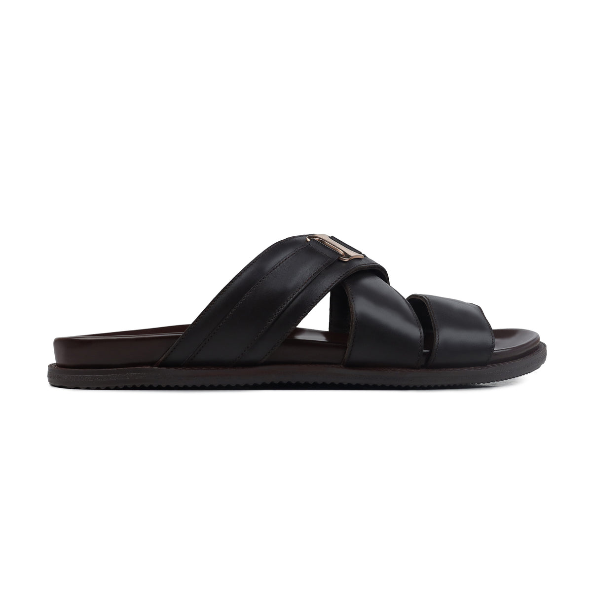 Maxon - Men's Dark Brown Calf Leather Slipper