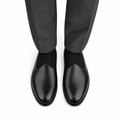 Dion - Men's Black Crust Leather Loafer