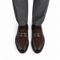 Zach - Men's Brown Calf & Suede Leather Loafer