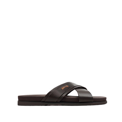 Vansi - Men's Dark Brown Calf Leather Slipper