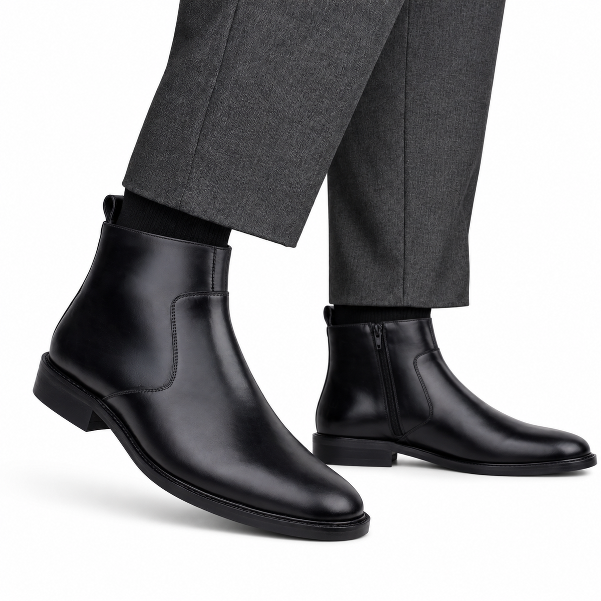 Drake  - Men's Black Calf Leather Chelsea Boot