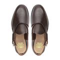 Leuven - Men's Dark Brown Pebble Grain Leather Sandal