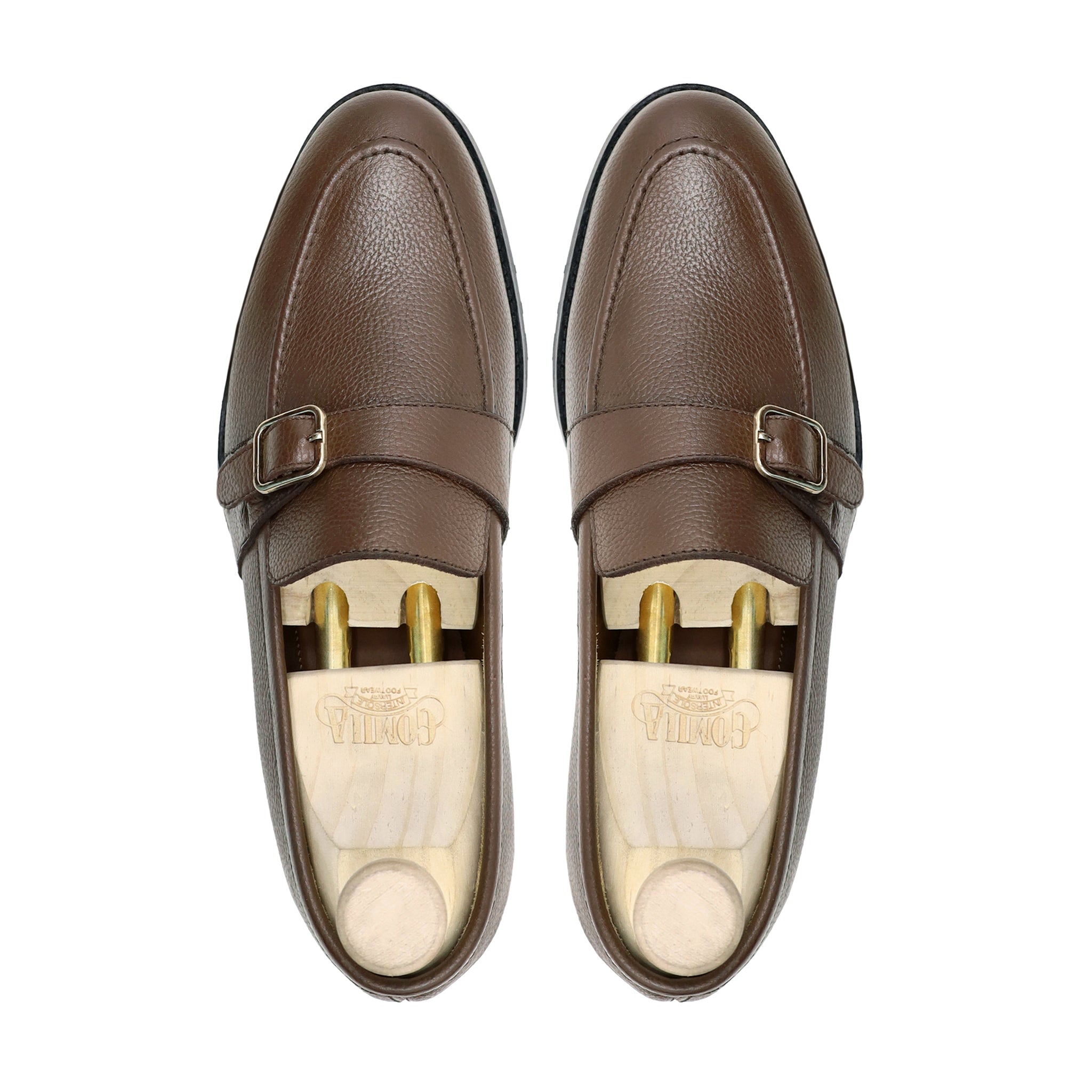 Brasilia - Men's Brown Pebble Grain Leather Loafer