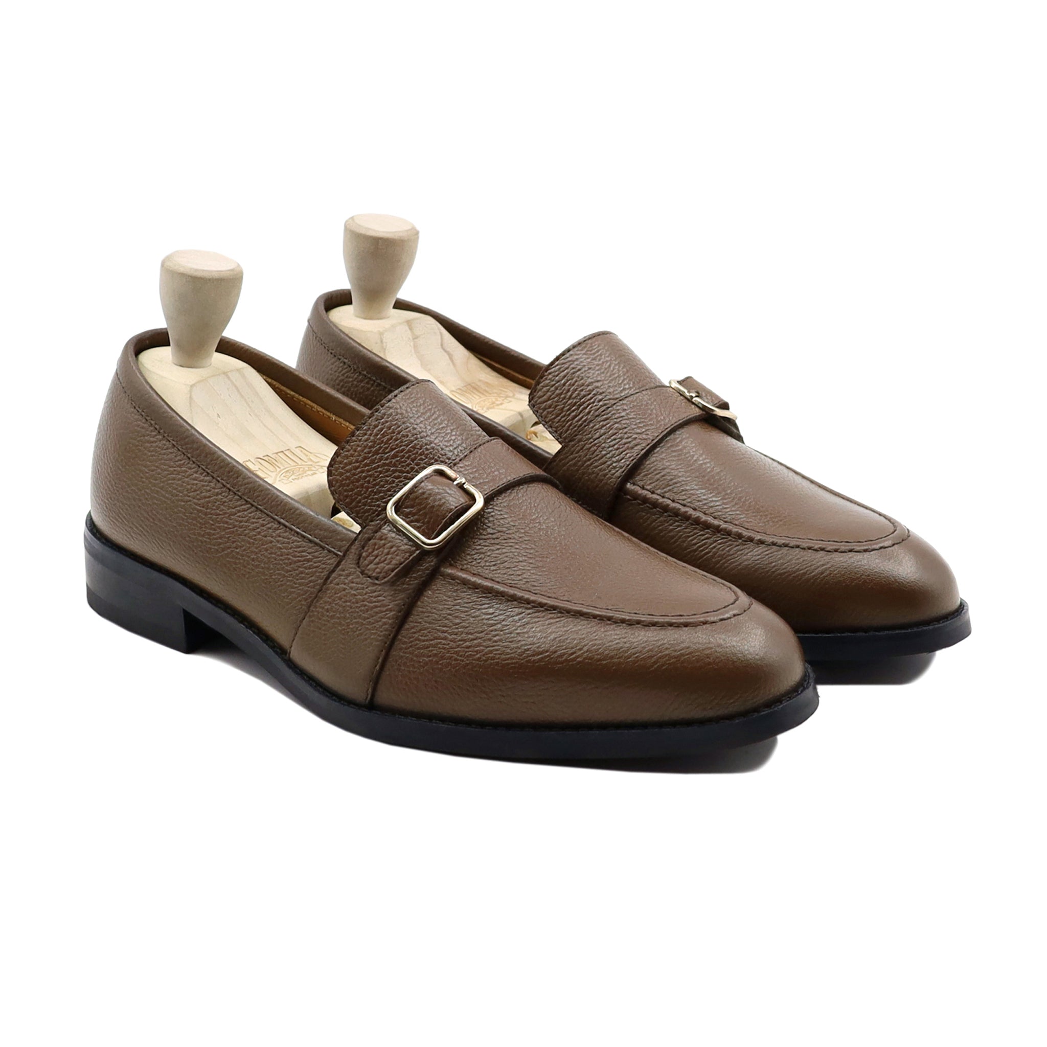 Brasilia - Men's Brown Pebble Grain Leather Loafer