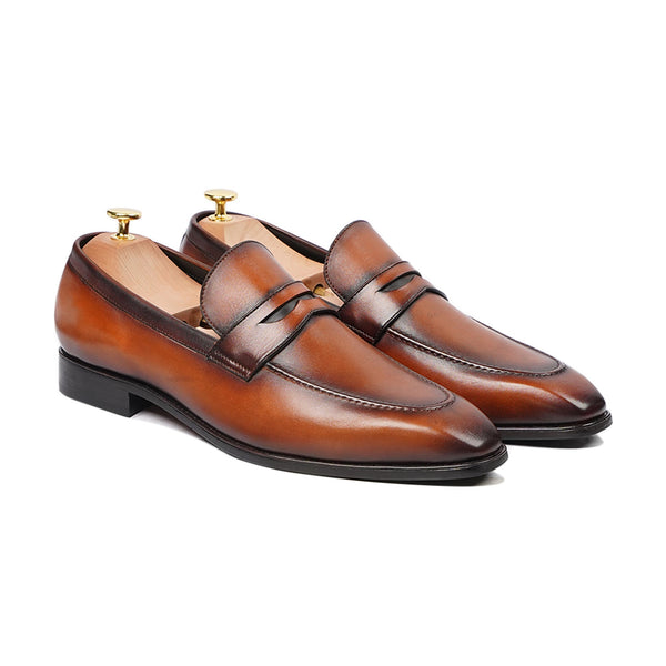 Warabi - Men's Reddish Brown Calf Leather Loafer