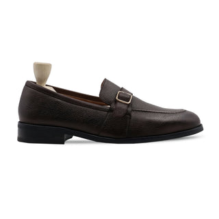 Brasilia - Men's Dark Brown Pebble Grain Leather Loafer