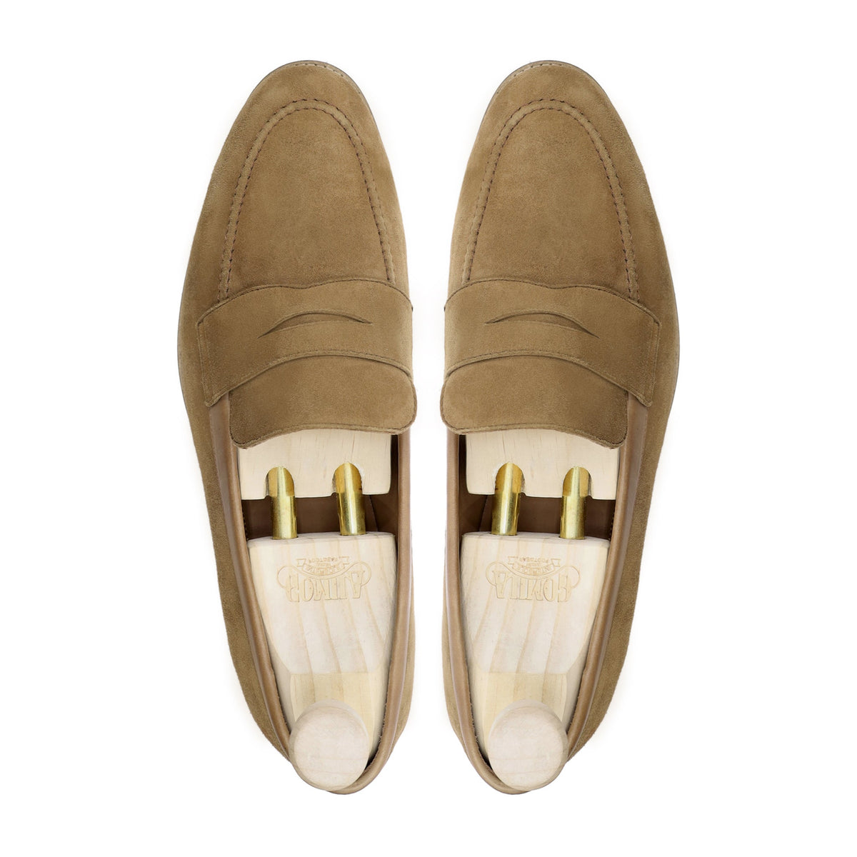 Lucas - Men's Camel Kid Suede Loafer