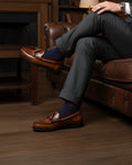 Etom - Men's Burnished Tan Box Leather High Shine Loafer